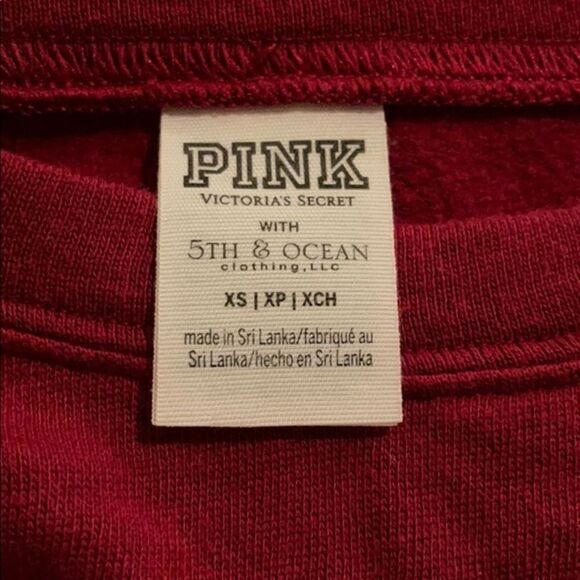 Victoria’s Secret PINK IU Indiana Hoosier Sweatshirt XS Red White - Picture 12 of 13